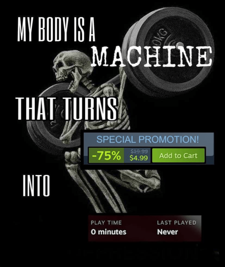 MY BODY IS A OKG MACHINE THAT TURNS INTO SPECIAL PROMOTION! $19.99 Add to Cart -75% $4.99 PLAY TIME O minutes LAST PLAYED Never