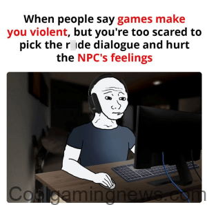 When people say games make you violent, but you're too scared to pick the ride dialogue and hurt the NPC's feelings