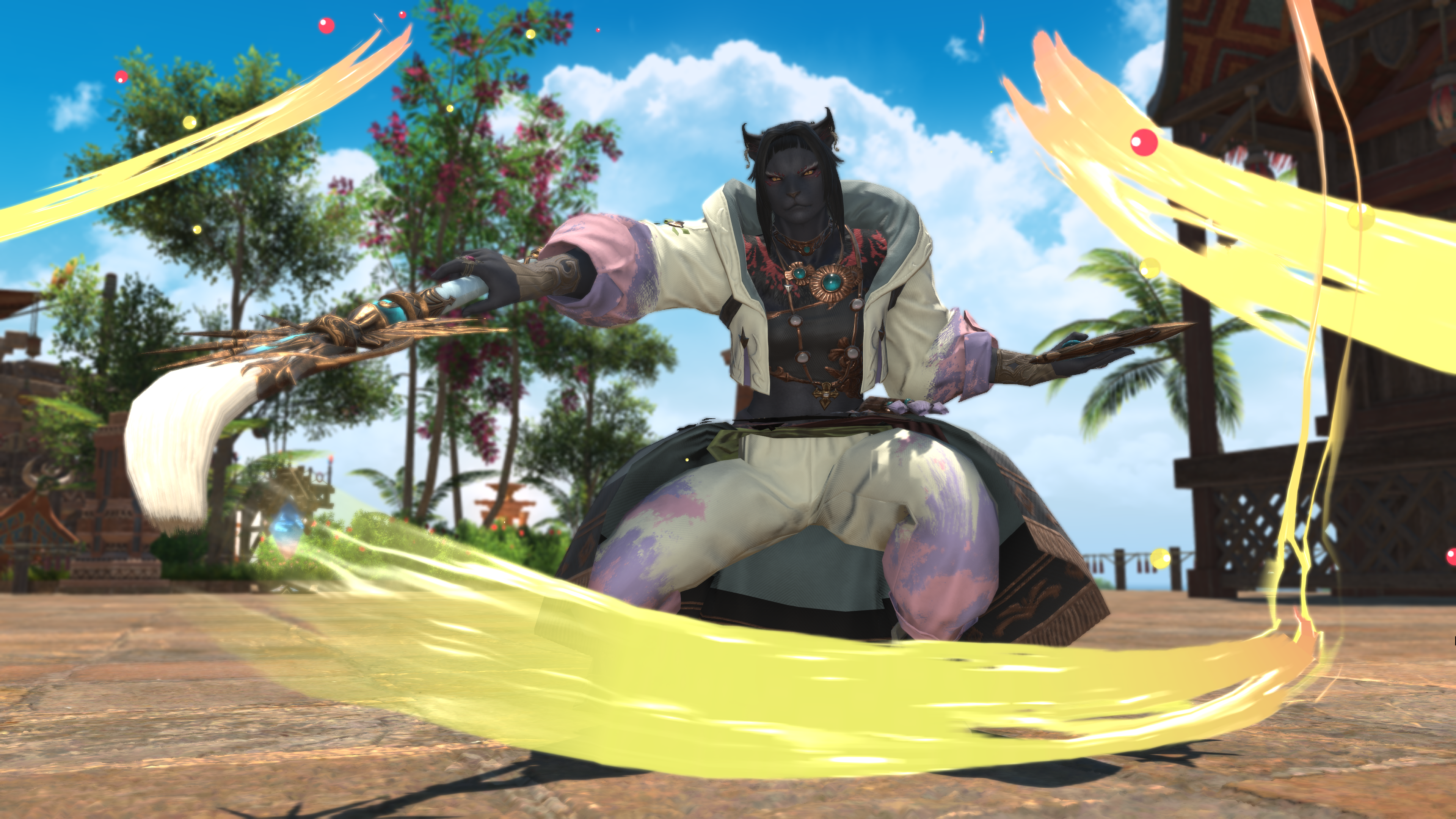 Screenshots taken of a preview build during the Final Fantasy 14: Dawntrail media tour.