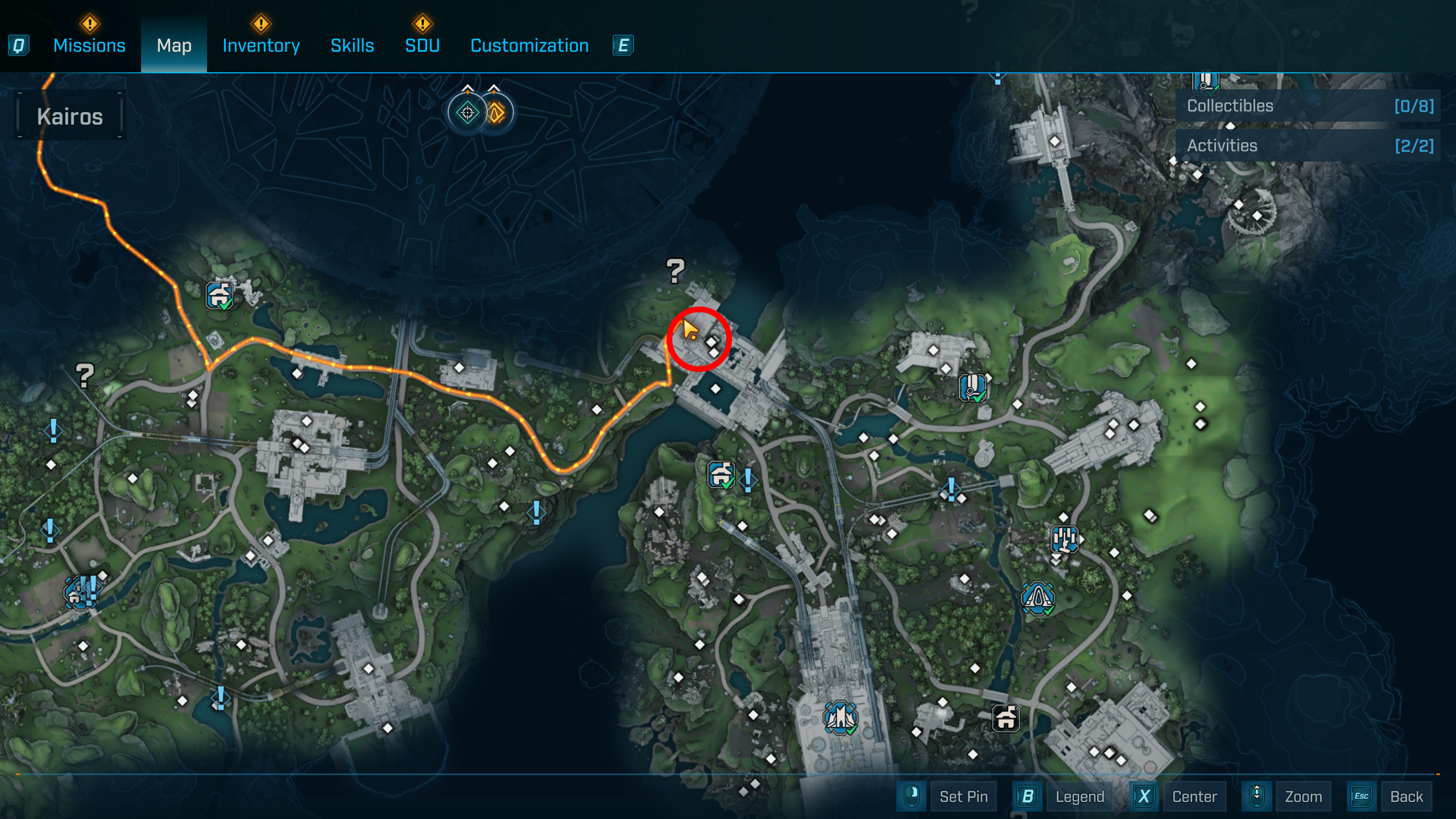 Borderlands 4 Birt's Bees location: A map with a red circle highlighting where to find and farm the Sludgemaw boss to get Birt's Bees.