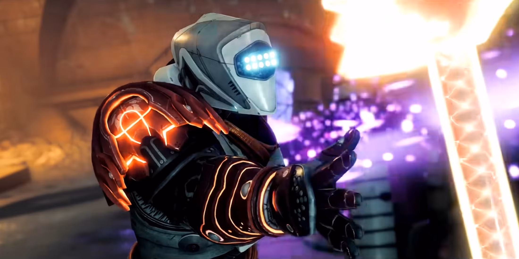 Destiny 2 Edge of Fate Titan throwing a hammer