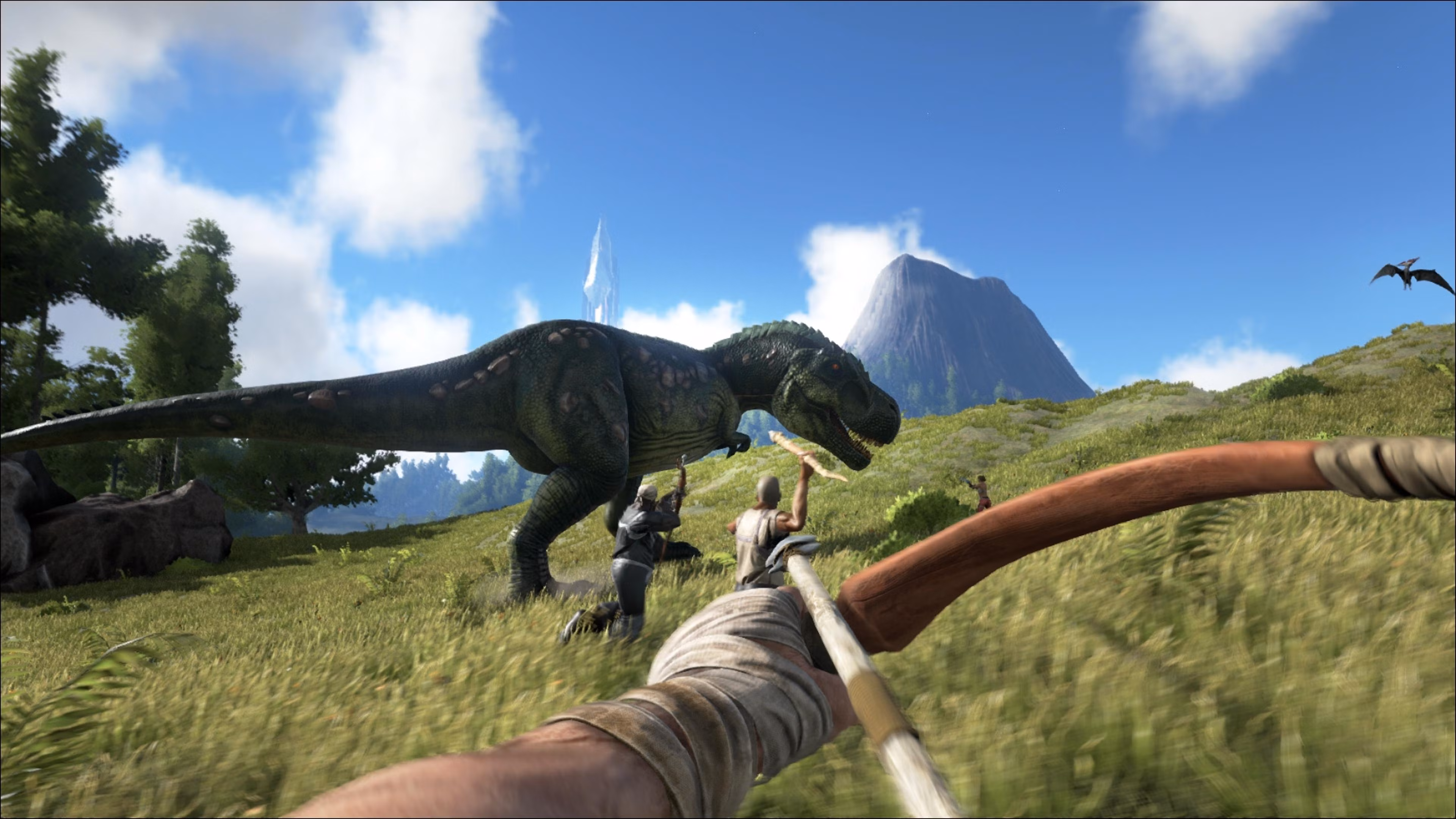 Fighting a T-Rex in ARK Survival Evolved