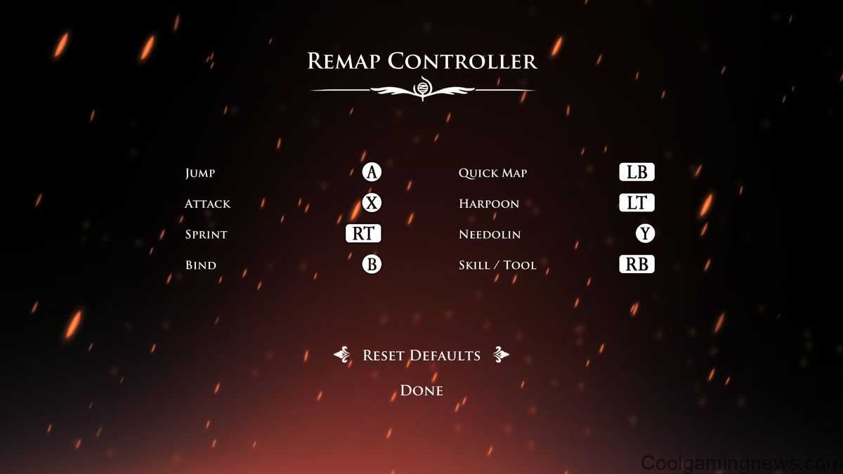 Silksong input options