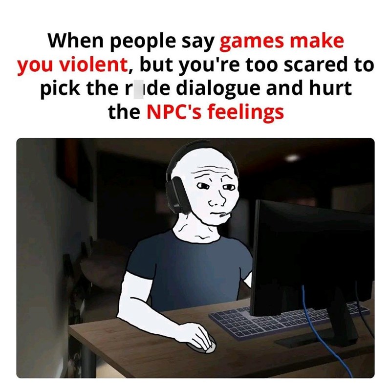 Too scared to hurt NPCs!