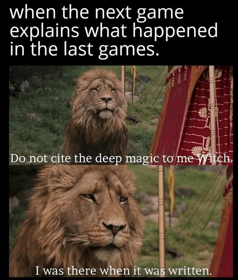 When the next game explains what happened in the last games. Do not cite the deep magic to me witch. I was there when it was written.