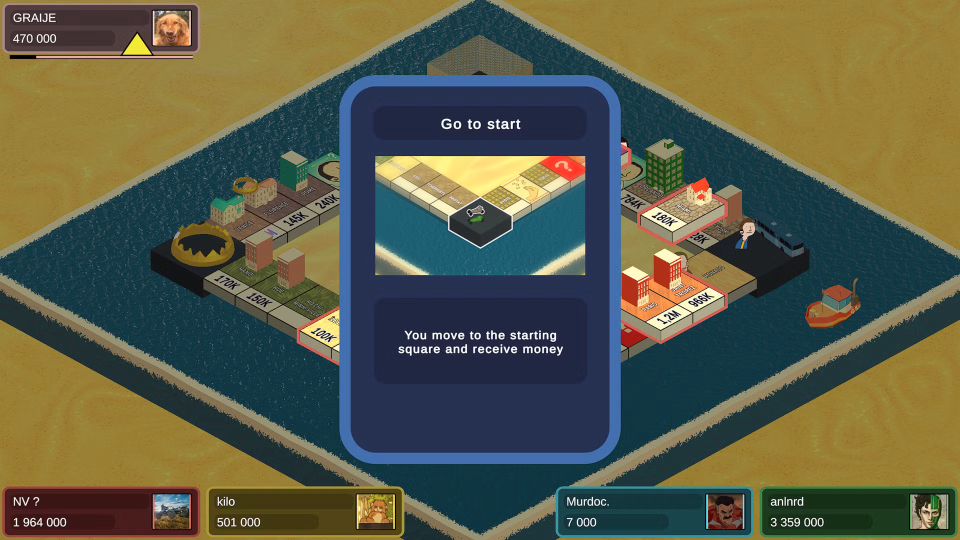 Gromopoli game board