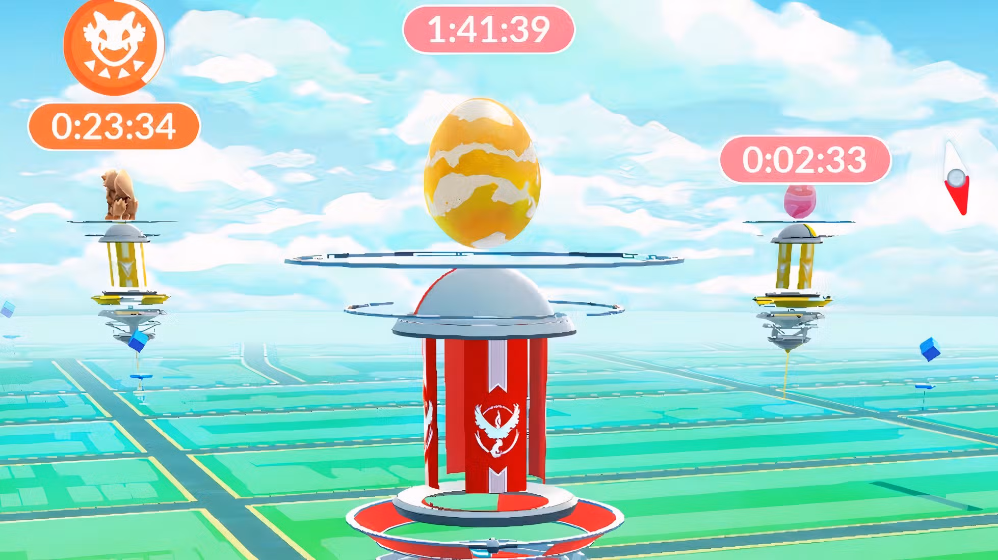 Pokemon GO Map with Active Raids