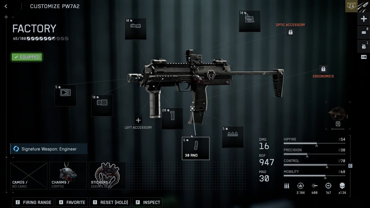 Battlefield 6 PW7A2 loadout