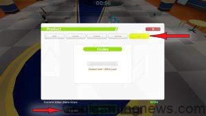 Uma Racing codes menu