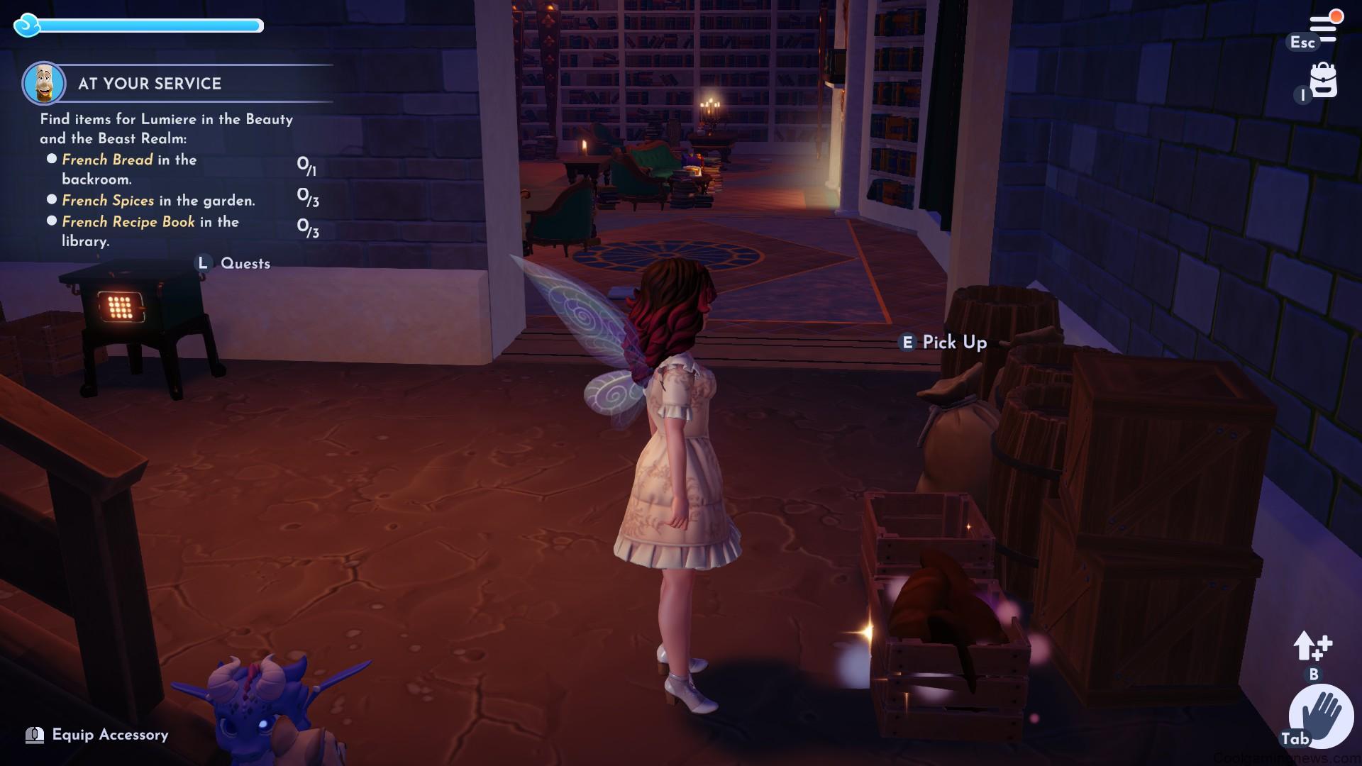 French ingredient locations for Lumiere in Disney Dreamlight Valley