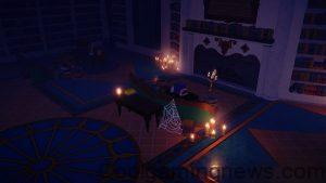 Lumiere in the dark in the Beast's Castle in Disney Dreamlight Valley