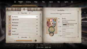Oblivion Remastered - A screen showing the Acrobatics skill in Oblivion