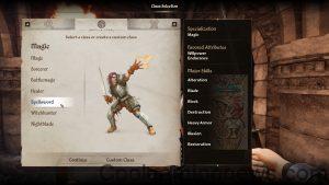 Oblivion best class - The overview screen of the Spellsword class.