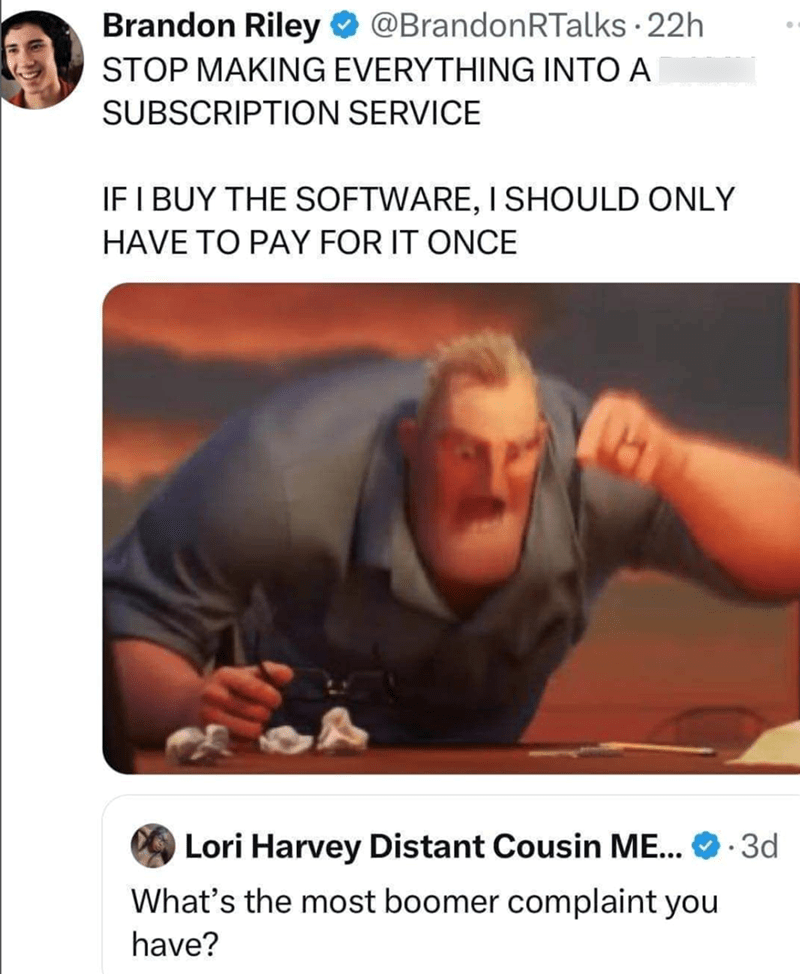 Subscription Services STOP MAKING EVERYTHING INTO A SUBSCRIPTION SERVICE