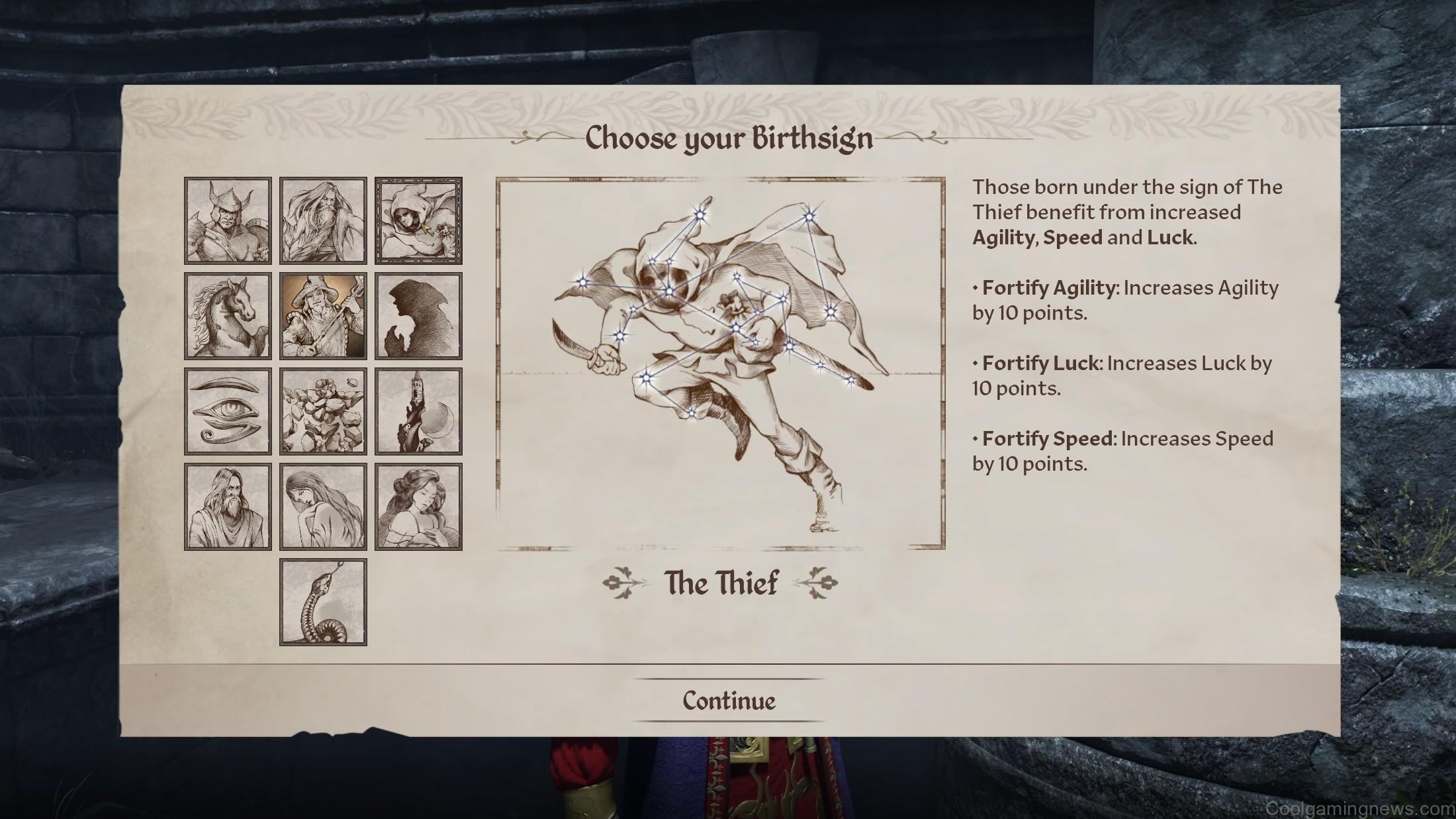 Oblivion Remastered best birthsigns - The Thief