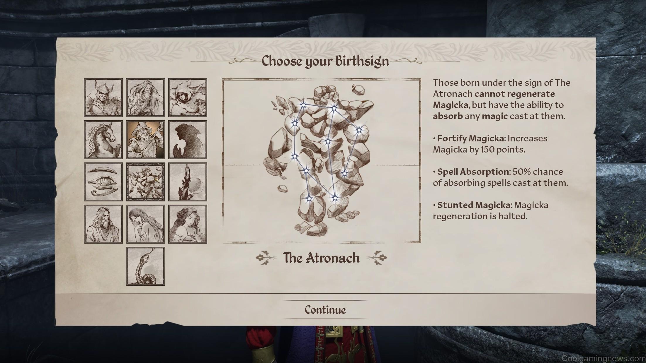 Oblivion Remastered best birthsigns - The Atronach