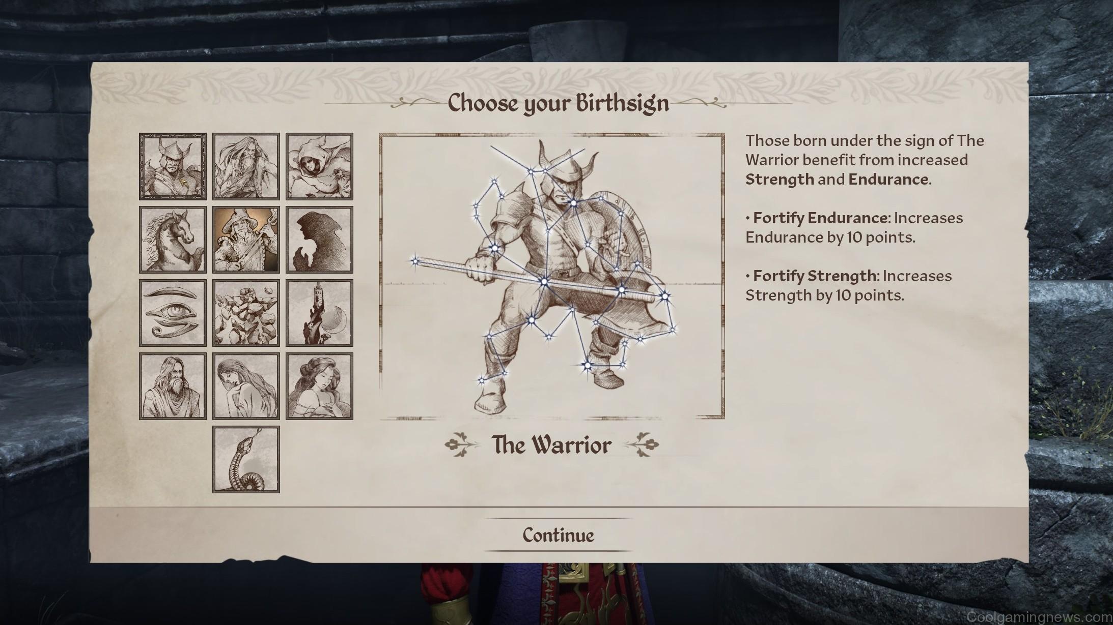 Oblivion Remastered best birthsigns - The Warrior