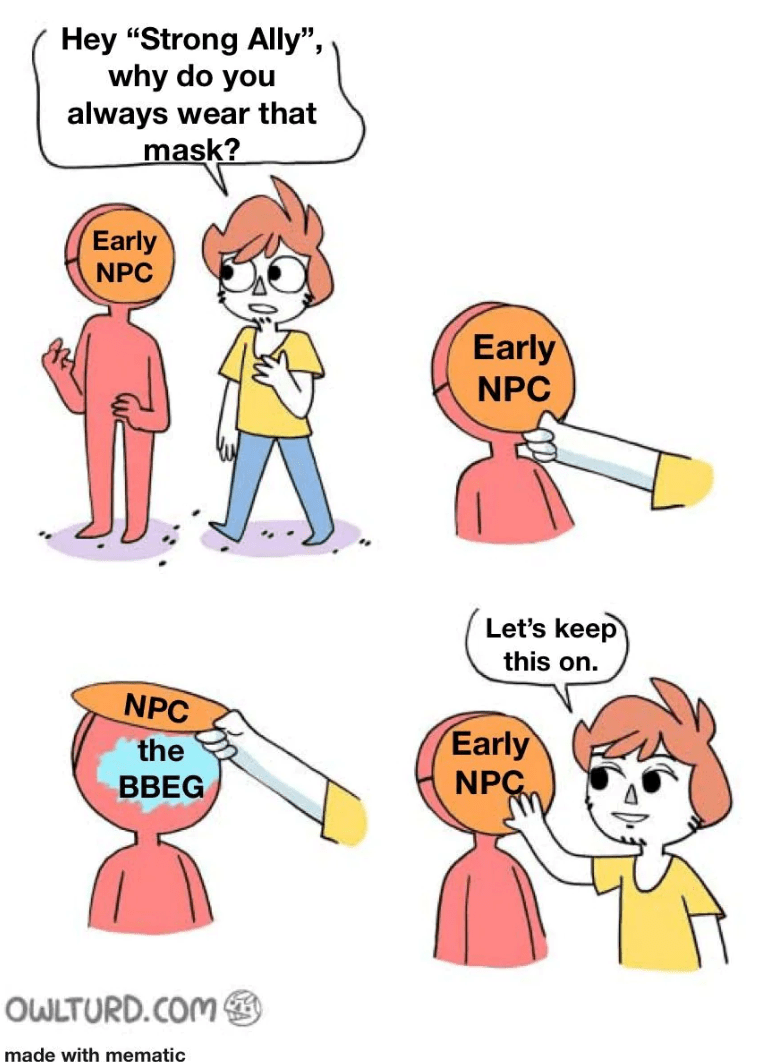 Hey 'Strong Ally', why do you always wear that mask?