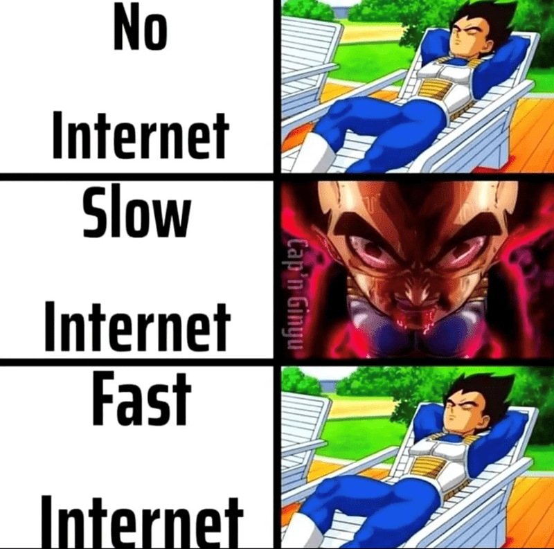 Cap'n Ginyu No Internet Slow Internet Fast Internet