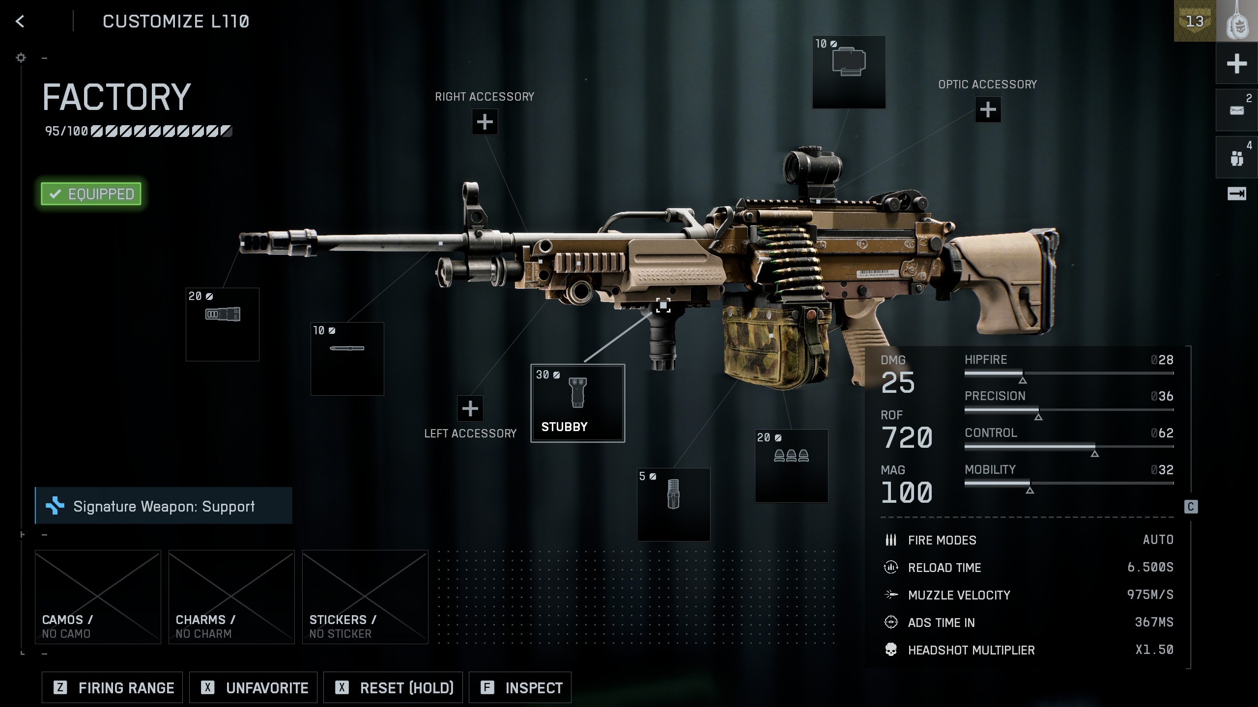 Battlefield 6 L110 loadout