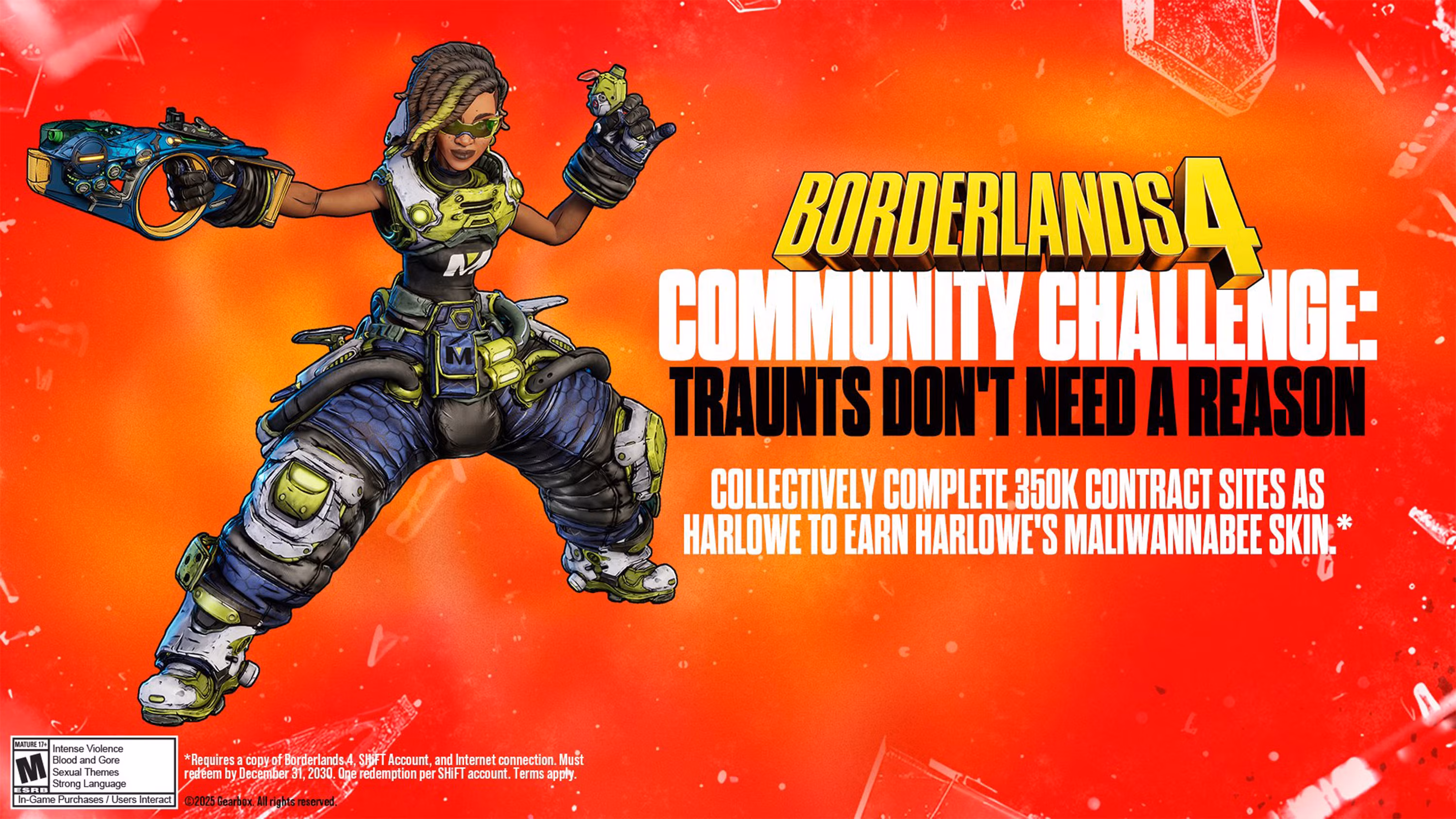 Borderlands 4 Free Harlowe Skin Shift Code