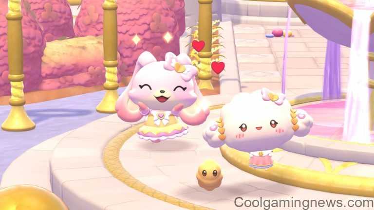 Player and Cogimyun in Wheatflour Wonderland in the Hello Kitty Island Adventure DLC