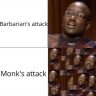Barbarian vs Monk