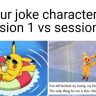 Your joke character in session 1 vs session 50: Family, friends, everything left behind. The only thing for me is this: the battlefield.