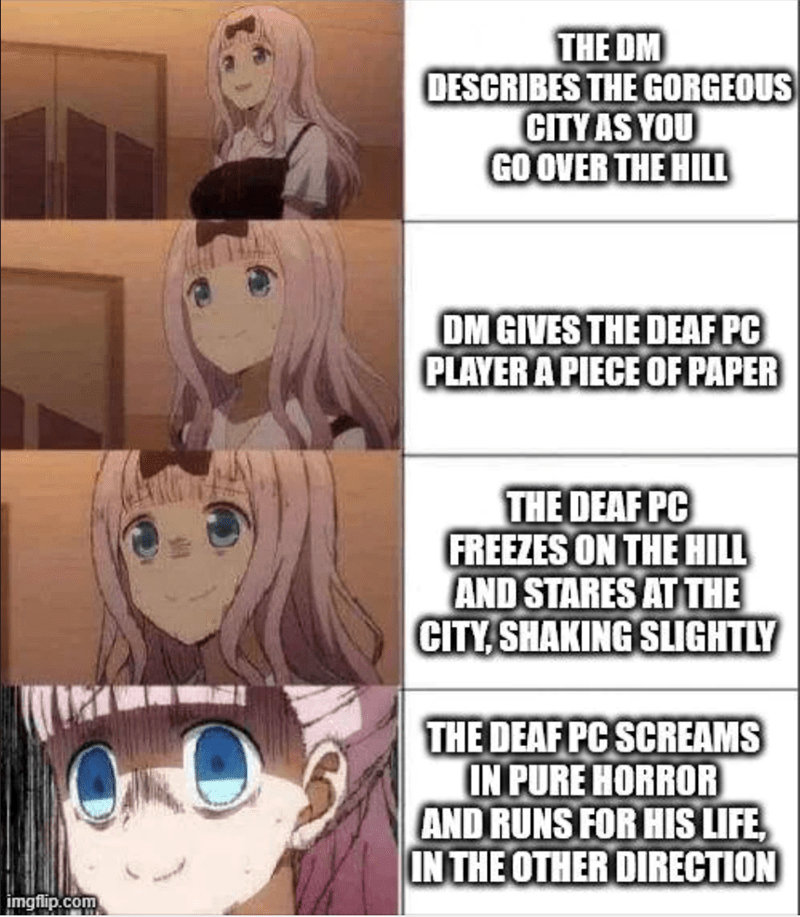 THE DM DESCRIBES THE GORGEOUS CITY AS YOU GO OVER THE HILL.