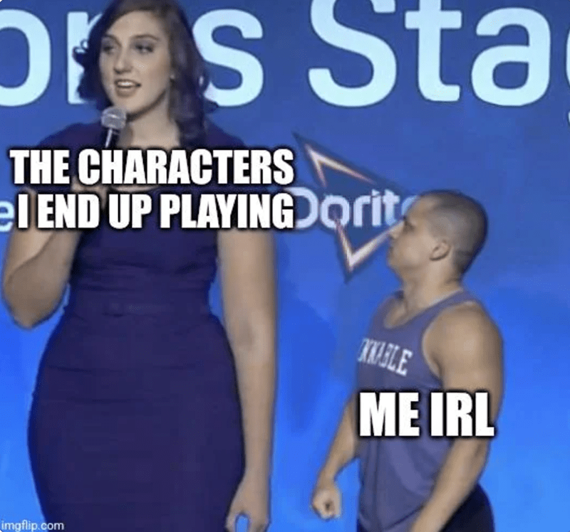 The characters end up playing, me IRL.