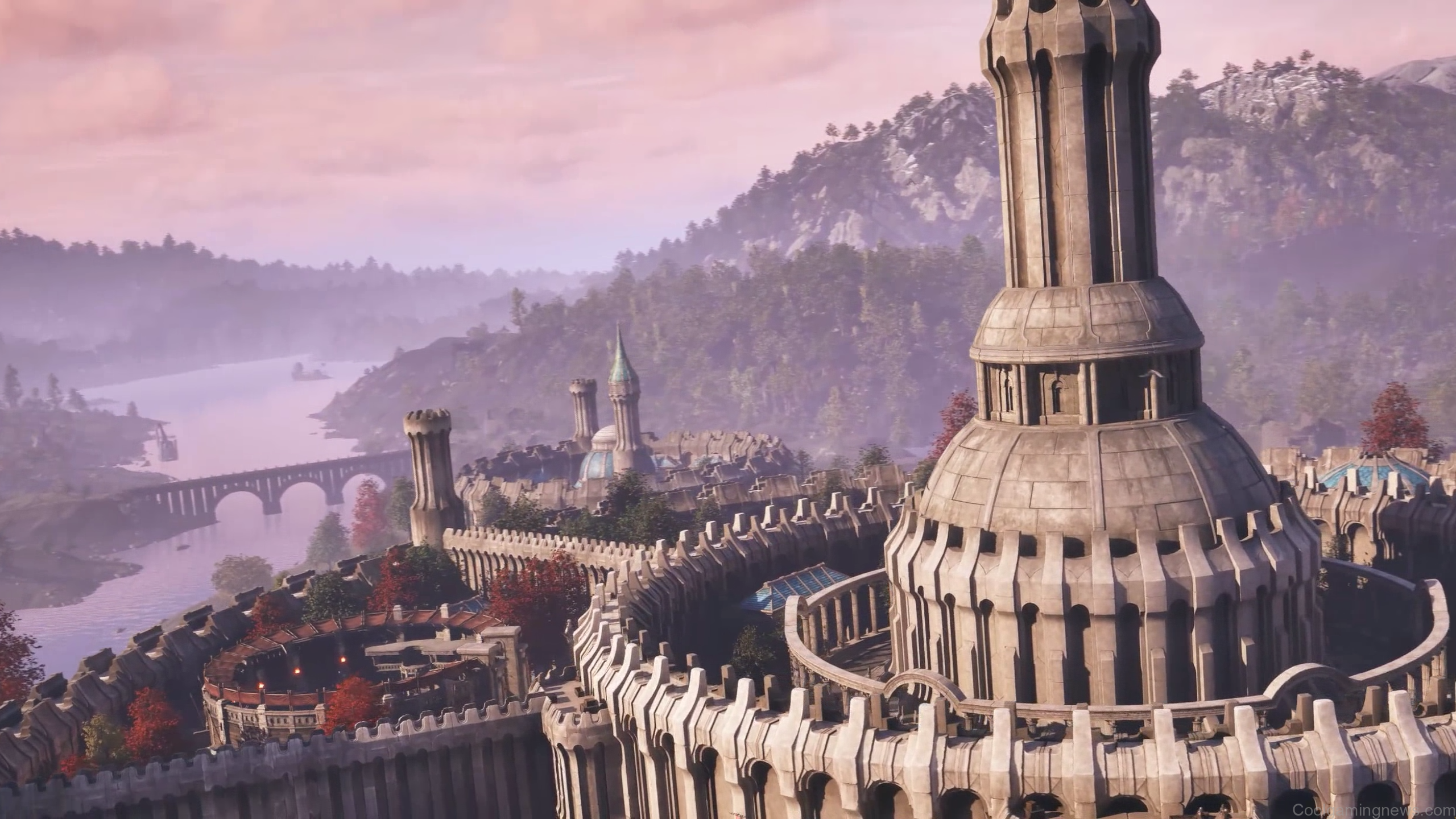 Oblivion Remastered - An overhead view of Imperial City