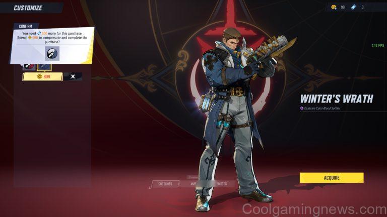 Marvel Rivals unstable molecules - Winter Soldier's costume colour Winter's Wrath, featuring the character reloading his pistol.