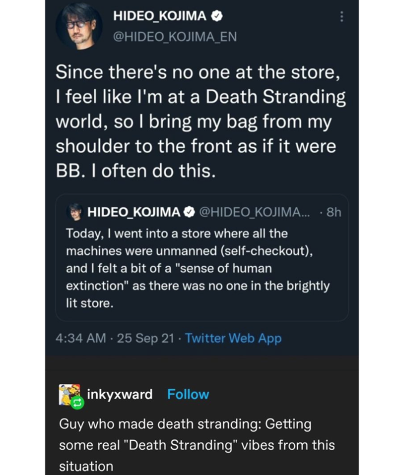 Getting Death Stranding vibes in an empty store