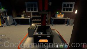 Schedule 1 brick press - Stocking up the press with product.