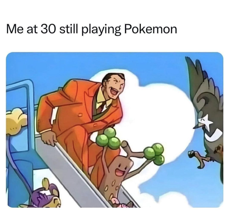 Me at 30 still playing Pokemon