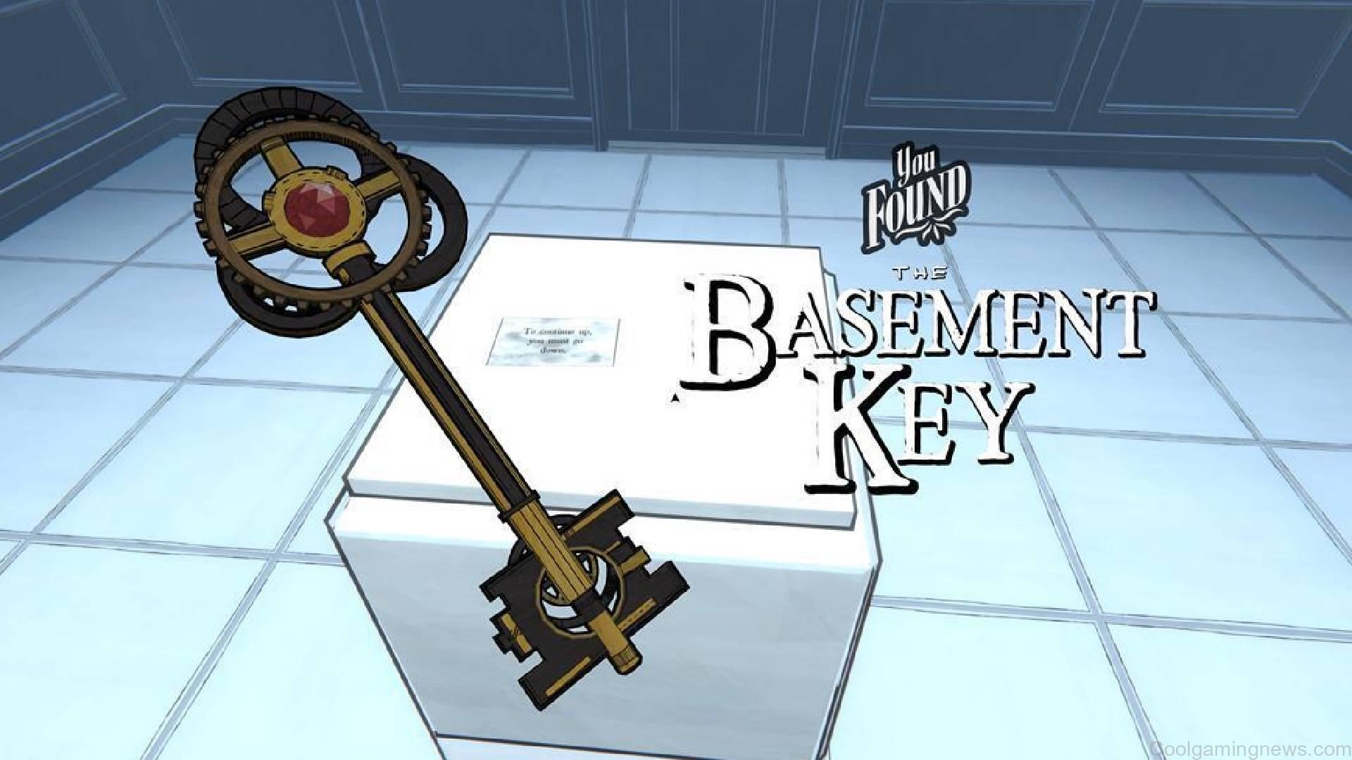 You found the basement key blue prince screenshot