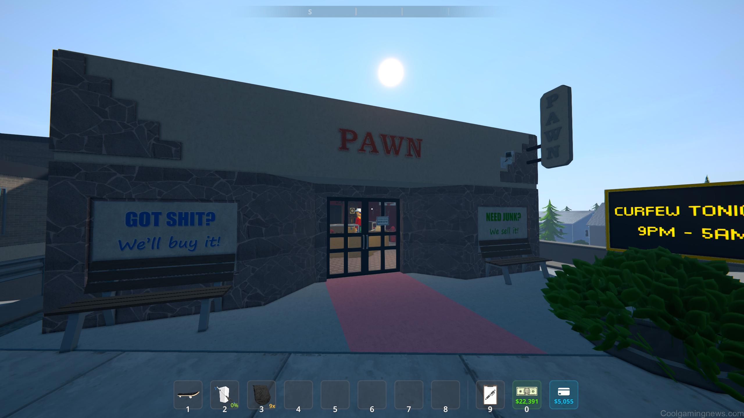 Schedule 1 pawn shop - The outside of the pawn shop next to the warehouse.