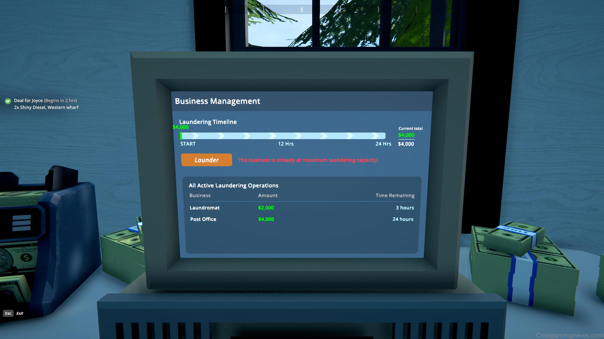 Schedule 1 money laundering - The business management computer inside the post office, showing all the money laundering operations.