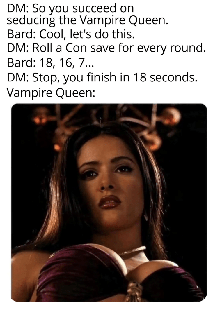 DM: Roll a Con save.