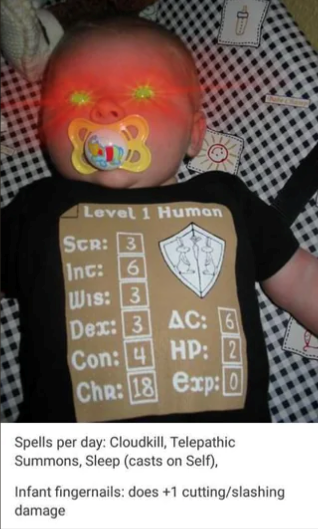 Level 1 Human with spells.