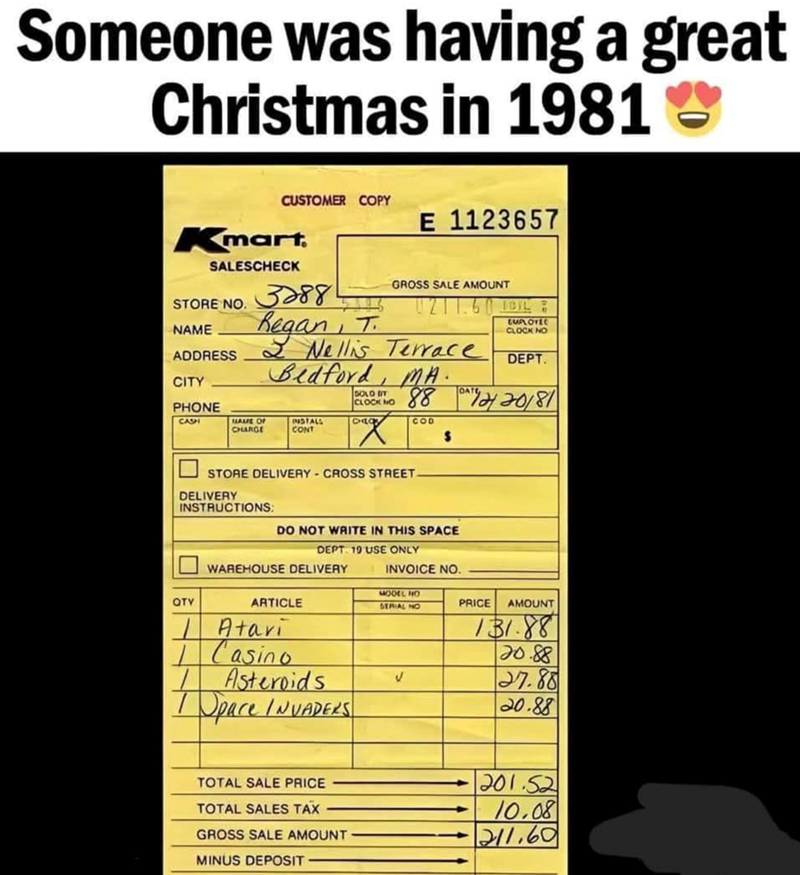 Someone had a great Christmas in 1981