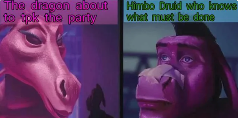 The Himbo Druid's sacrifice.