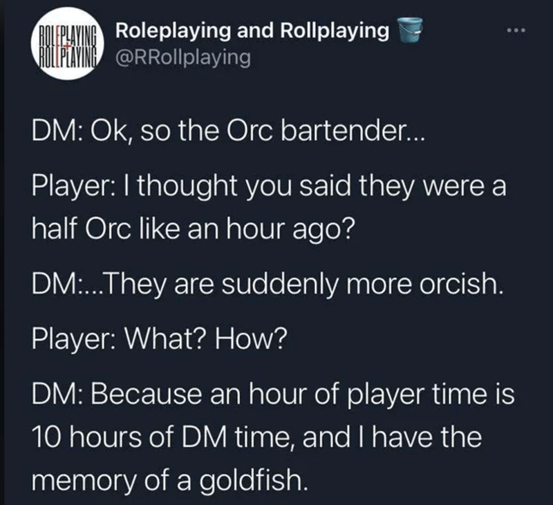 The orc bartender debate.