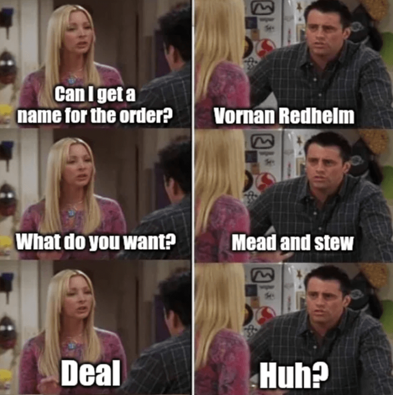 Ordering in the tavern.