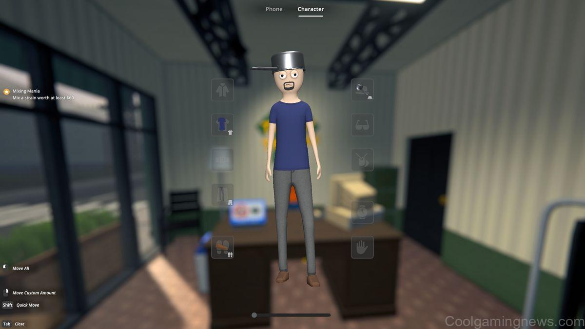 Schedule 1 change clothes - The character in the inventory screen wearing a saucepan on his head.