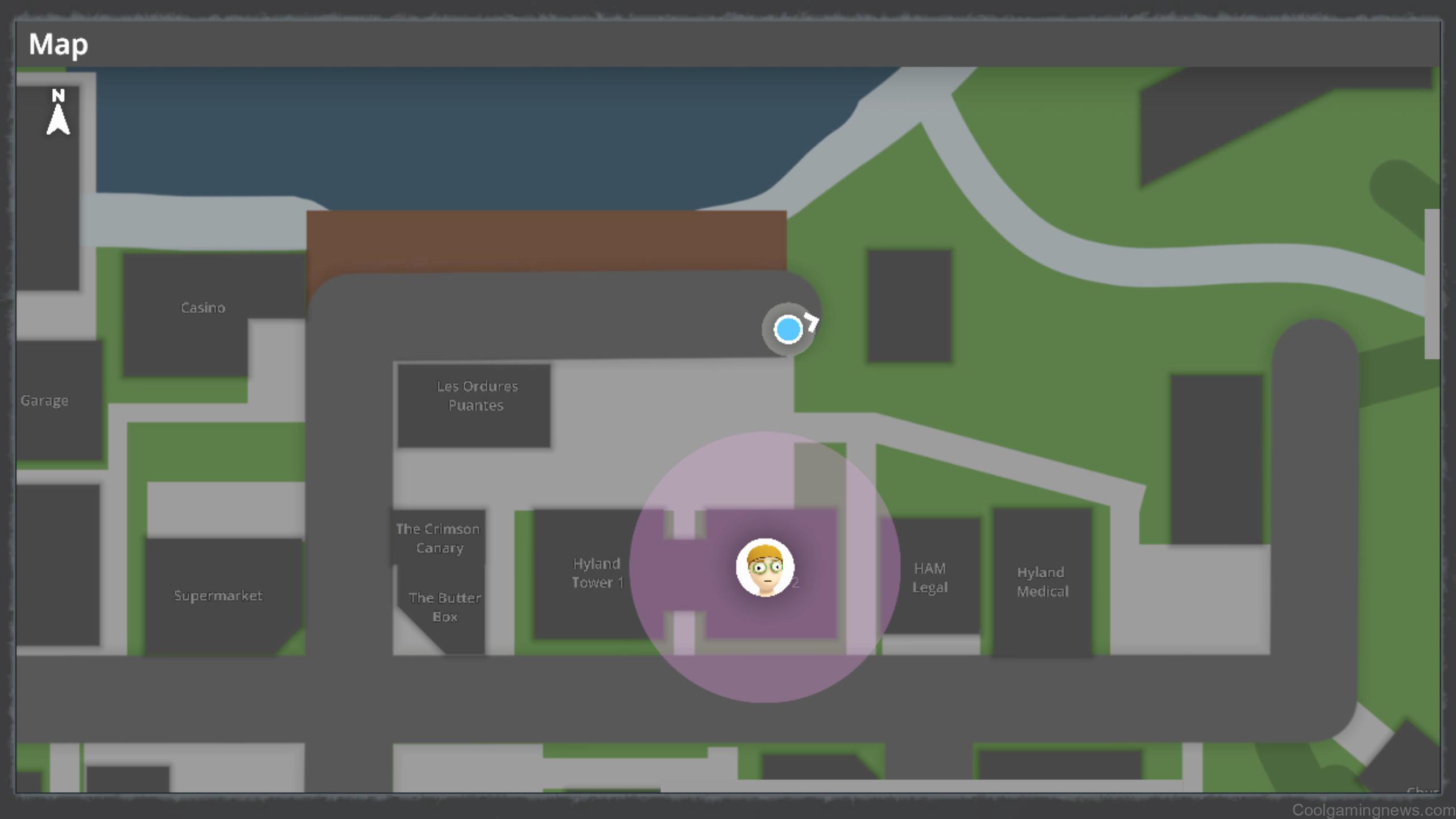 Schedule 1 mayor's house location - A map showing the nearby area.