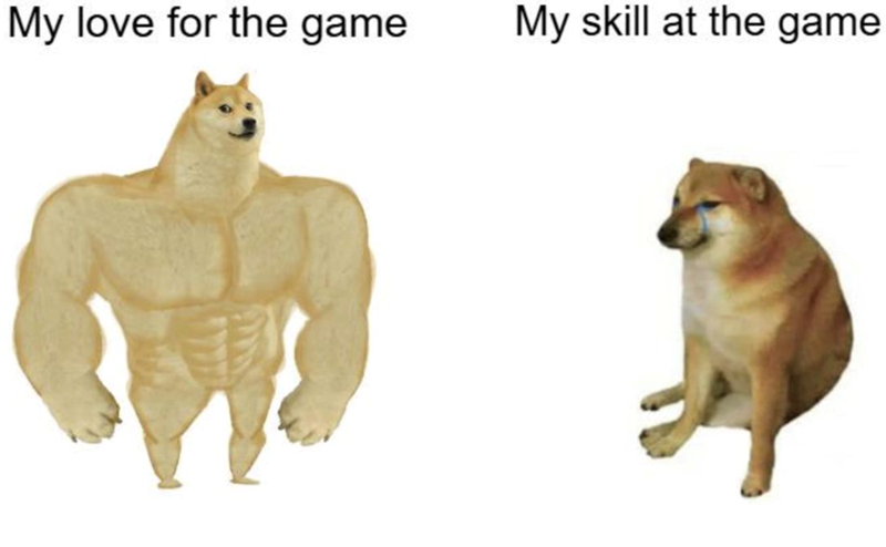 My love for the game My skill at the game