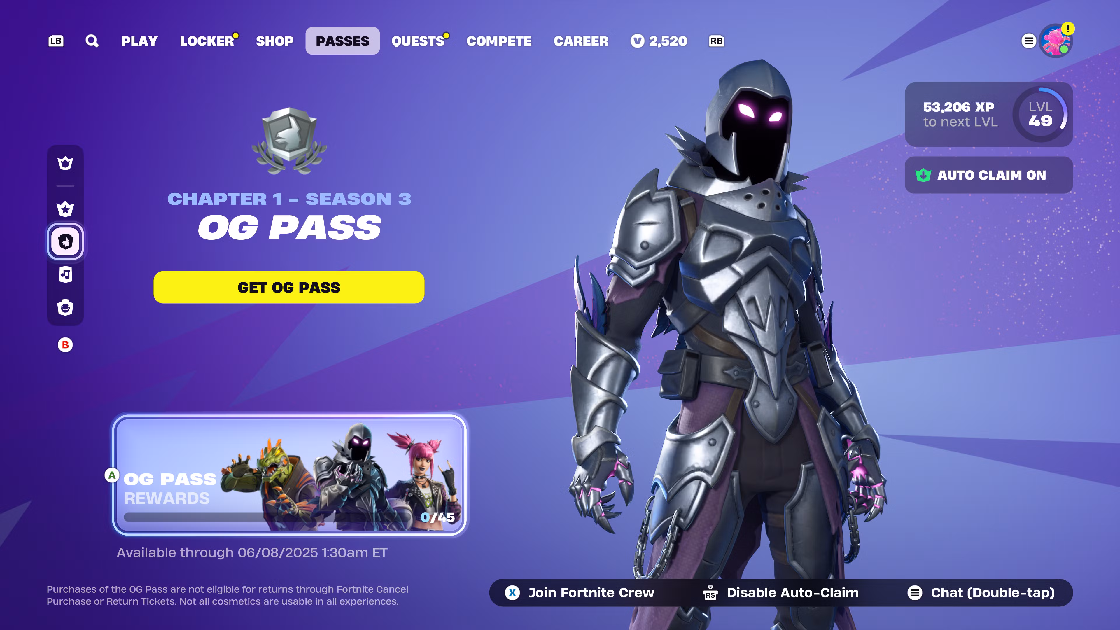 Fortnite OG Pass Season 3